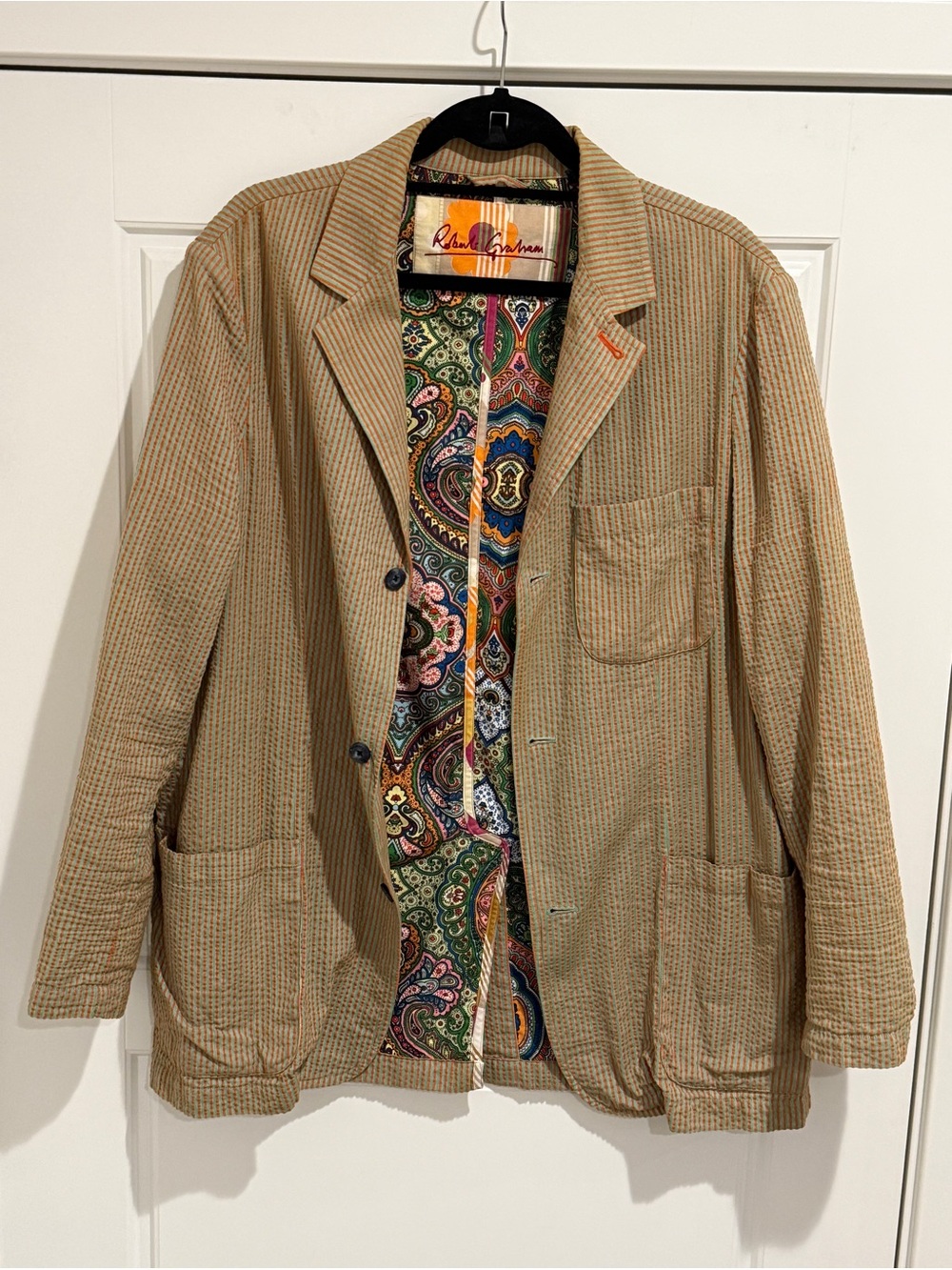 Robert Graham Unstructured Men’s Multicolored Blazer Size L